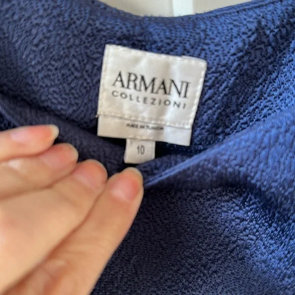 Armani Collezioni Navy Feather Dress 10 - Picture 4 of 7